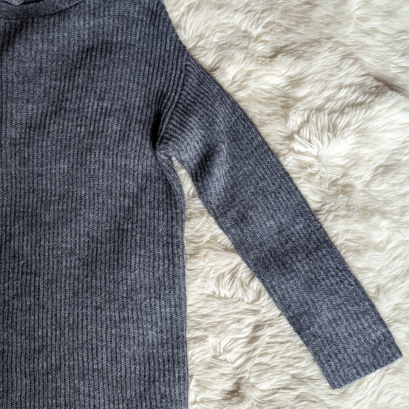 EUC J. Crew Open Tie Back Alpaca Blend Sweater Dress in Gray - Picture 6 of 16